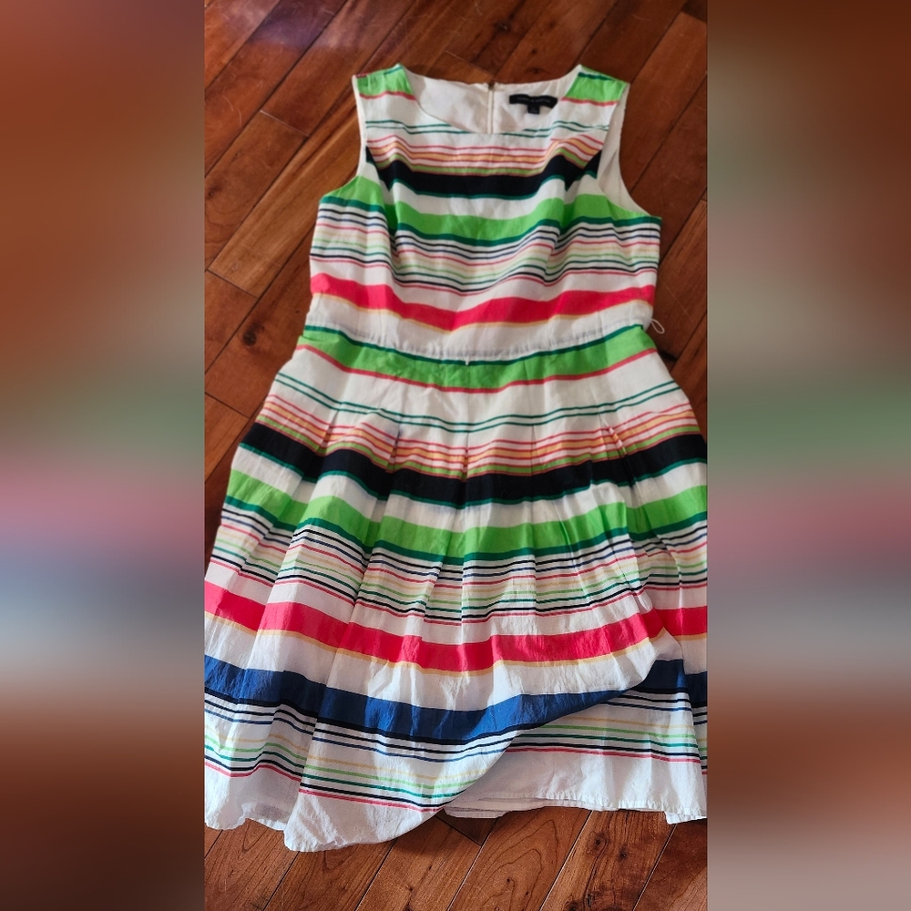 Colorful Striped Sleeveless Dress